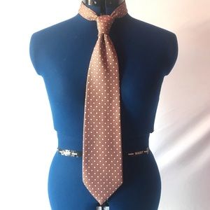 red and cream bill robinson polkadot tie